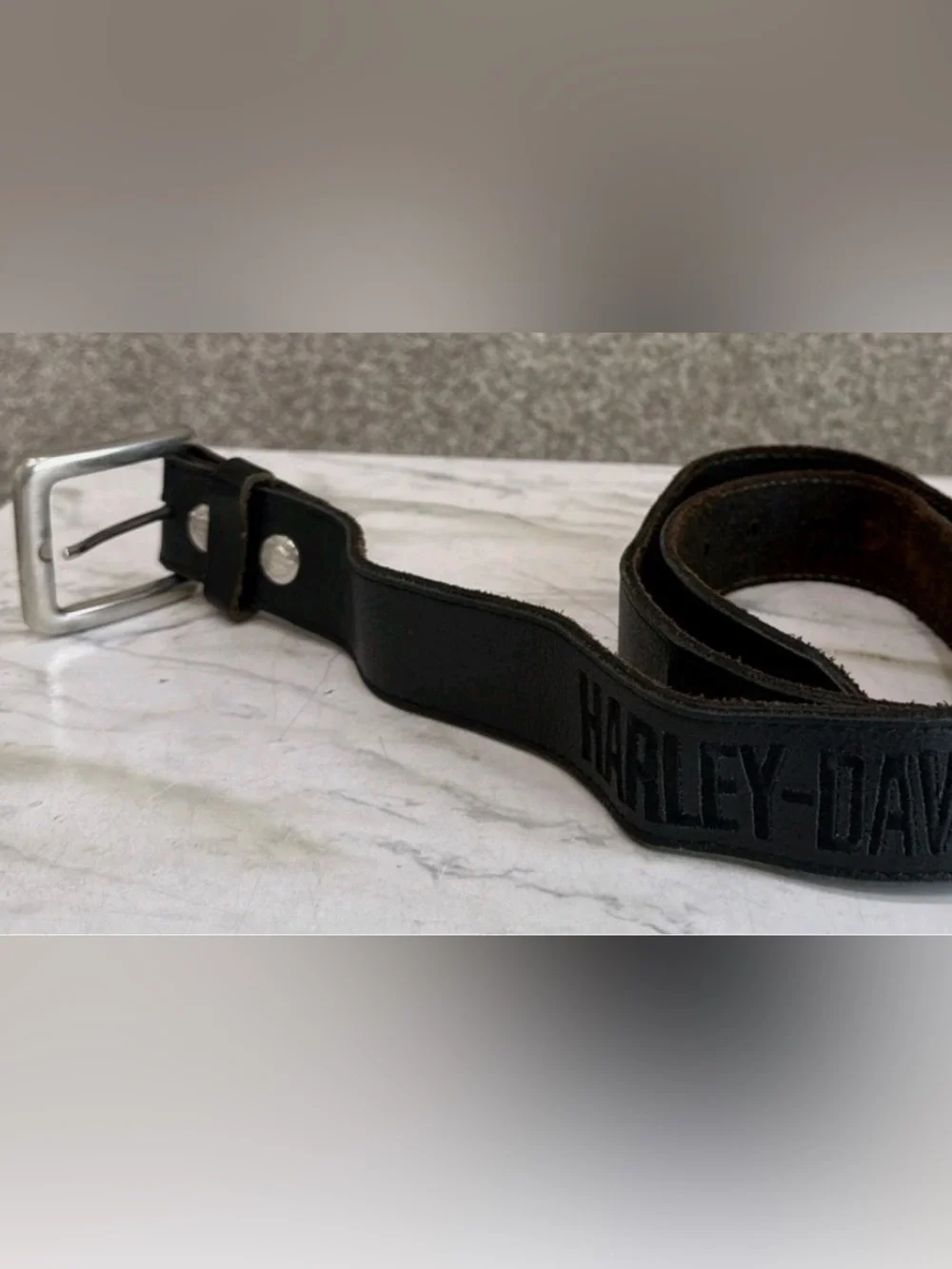 Harley Davidson Black Leather  belt size 48” from buckle